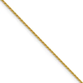 1.25mm 14k Yellow Gold Diamond Cut Oval Open Cable Necklace Chain