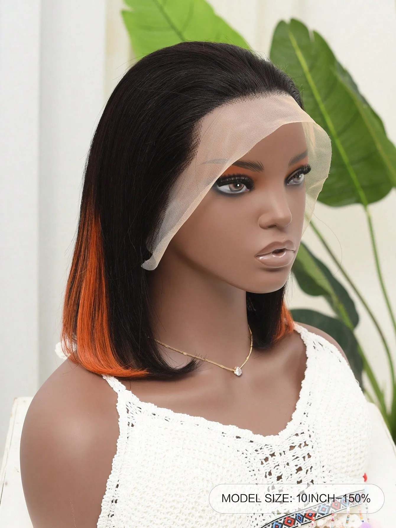 13x4 Transparent Lace Front Two Tone Human Hair Bob Wig