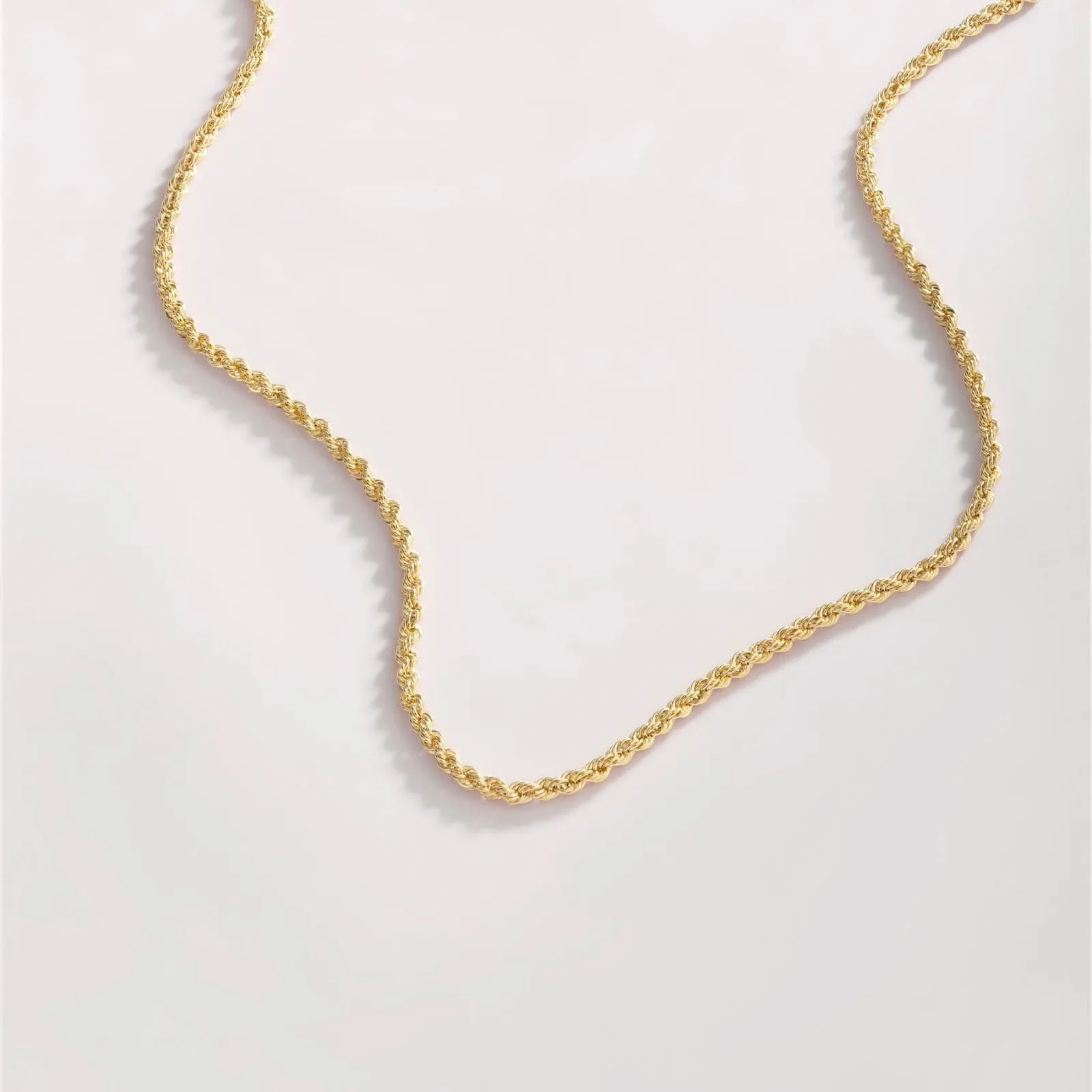 18K Gold Plated Rope Women Necklace