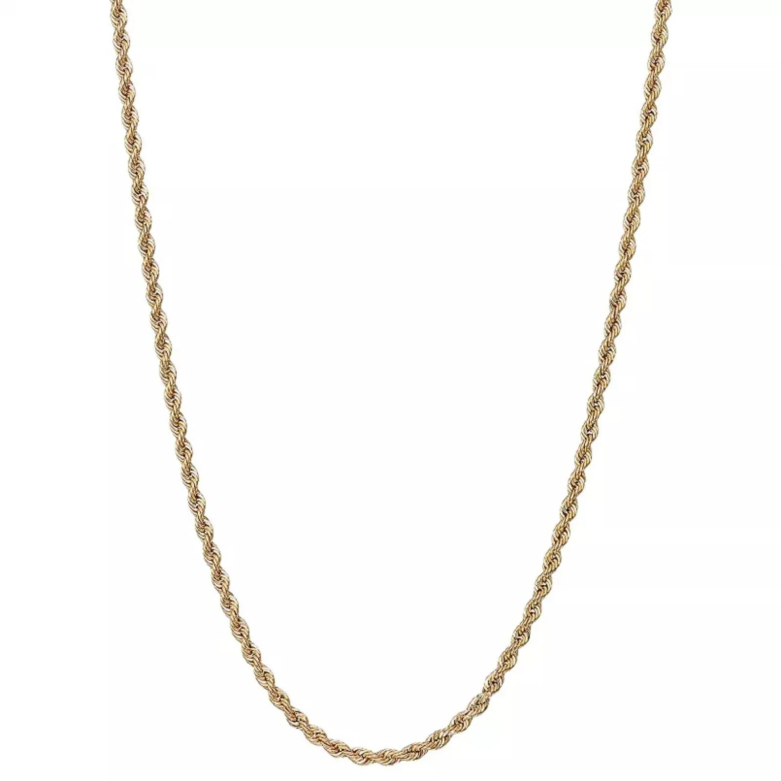 18K Gold Plated Rope Women Necklace