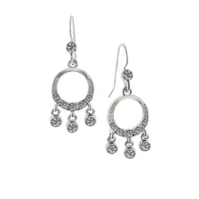 1928 Bridal Crystal Small Round Drop Earrings