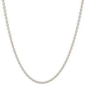 36 Inch 3.0MM White Gold Round Cable Chain