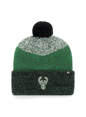 '47 Brand Cuff Pom Dark Freeze Milwaukee Bucks Knit Hat