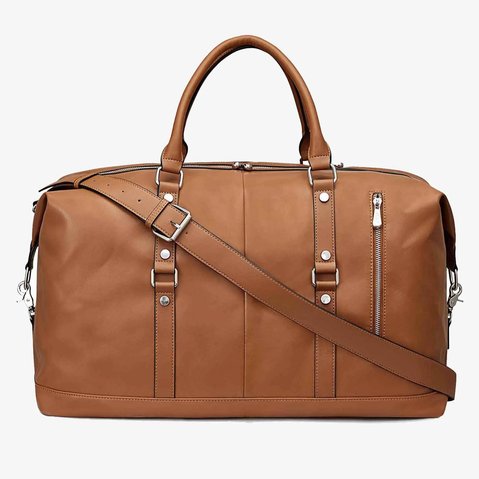 60L Women Genuine Leather Duffel Bag