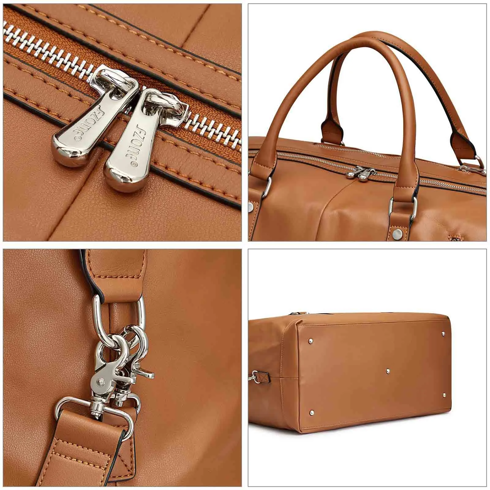 60L Women Genuine Leather Duffel Bag