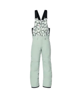 686 Girl's Sierra Insulated Bib Snowboard Pants Hello Kitty Dusty Sage 2024