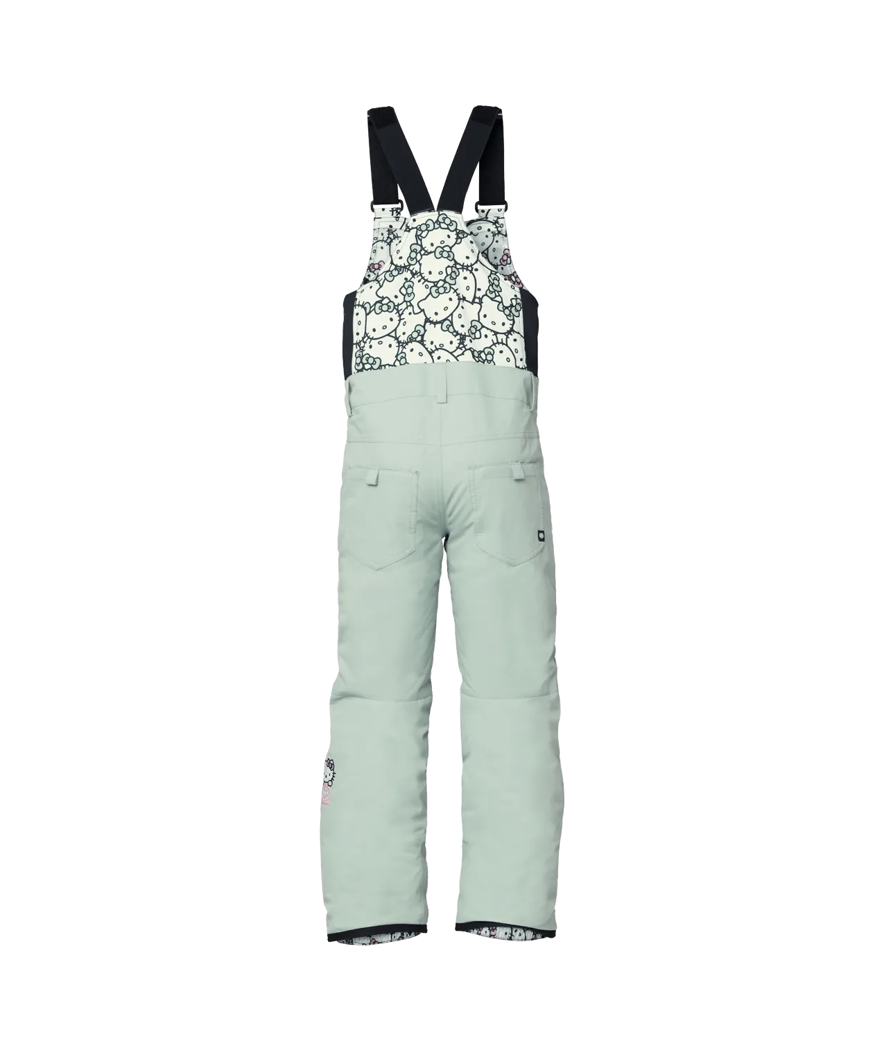 686 Girl's Sierra Insulated Bib Snowboard Pants Hello Kitty Dusty Sage 2024