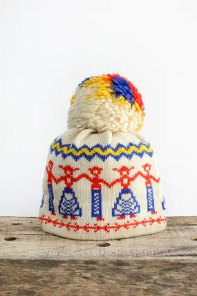 70s Boya Pom Pom Beanie