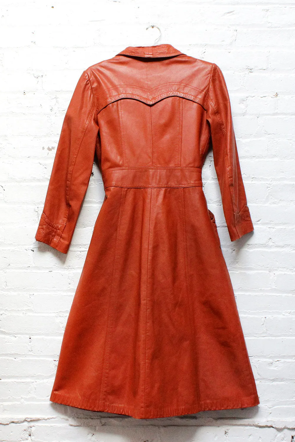 70s Foxmoor Leather Trench XS/S