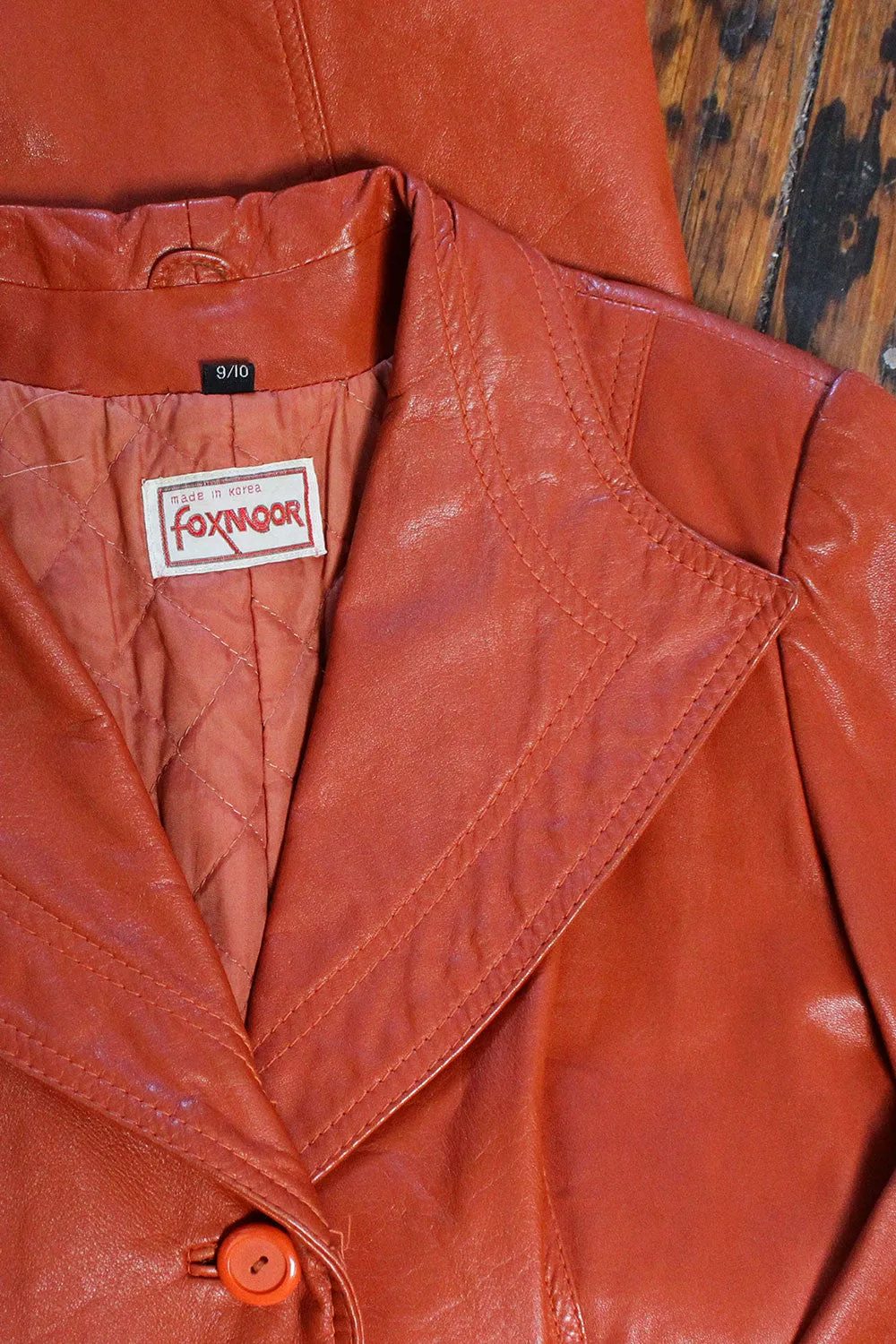 70s Foxmoor Leather Trench XS/S