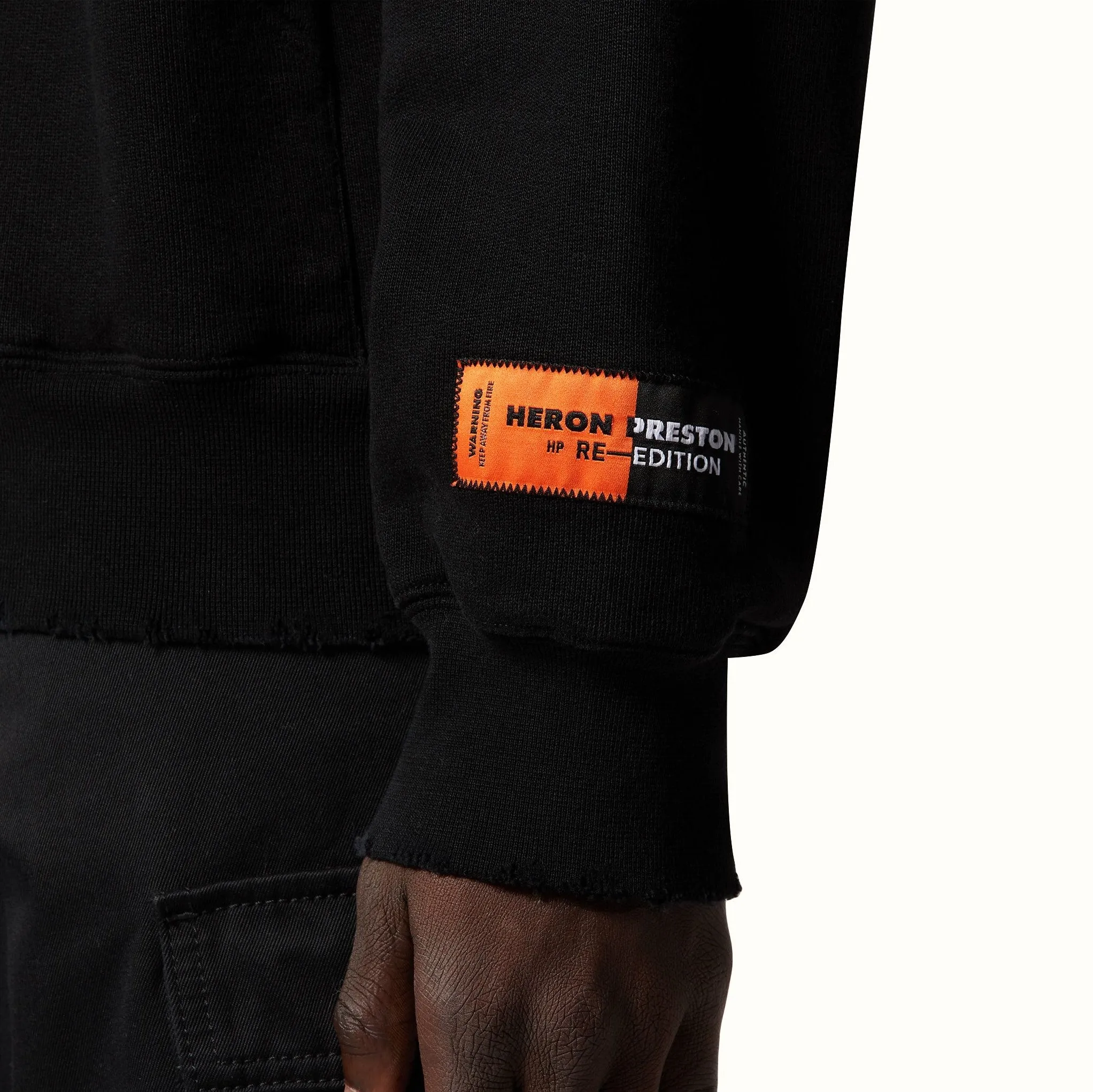 (75% OFF) HERON PRESTON CTNMB Strass Hoodie Black