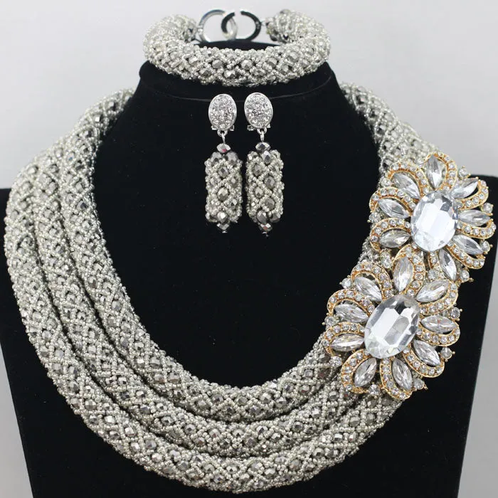 African Beads Jewelry Set Nigerian Wedding for Brides Party