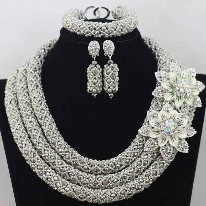 African Beads Jewelry Set Nigerian Wedding for Brides Party