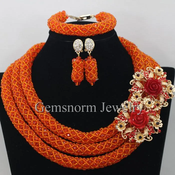 African Beads Jewelry Set Nigerian Wedding for Brides Party