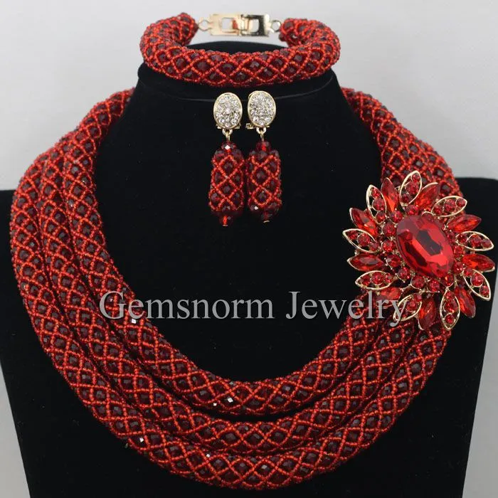 African Beads Jewelry Set Nigerian Wedding for Brides Party