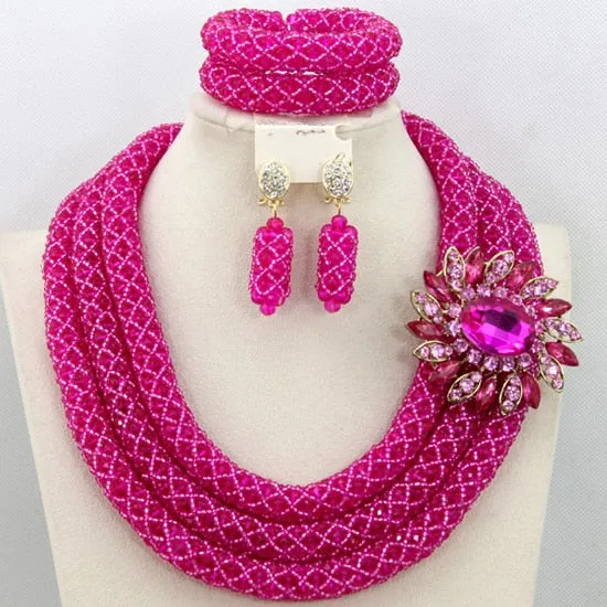 African Beads Jewelry Set Nigerian Wedding for Brides Party