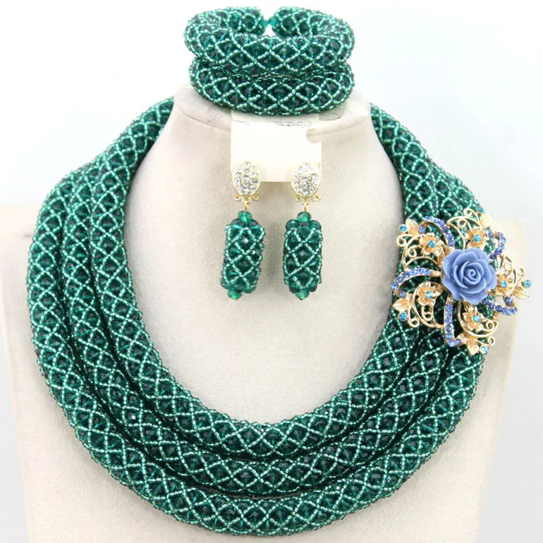 African Beads Jewelry Set Nigerian Wedding for Brides Party