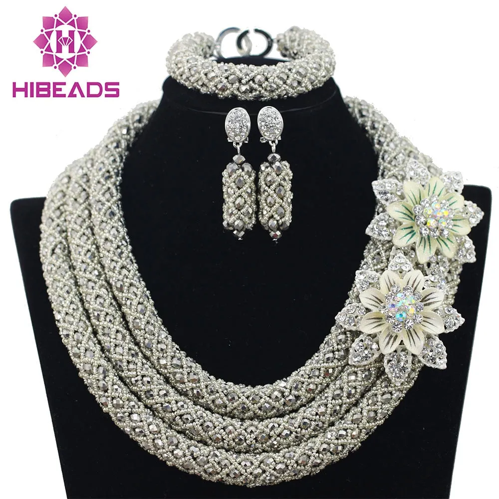 African Beads Jewelry Set Nigerian Wedding for Brides Party