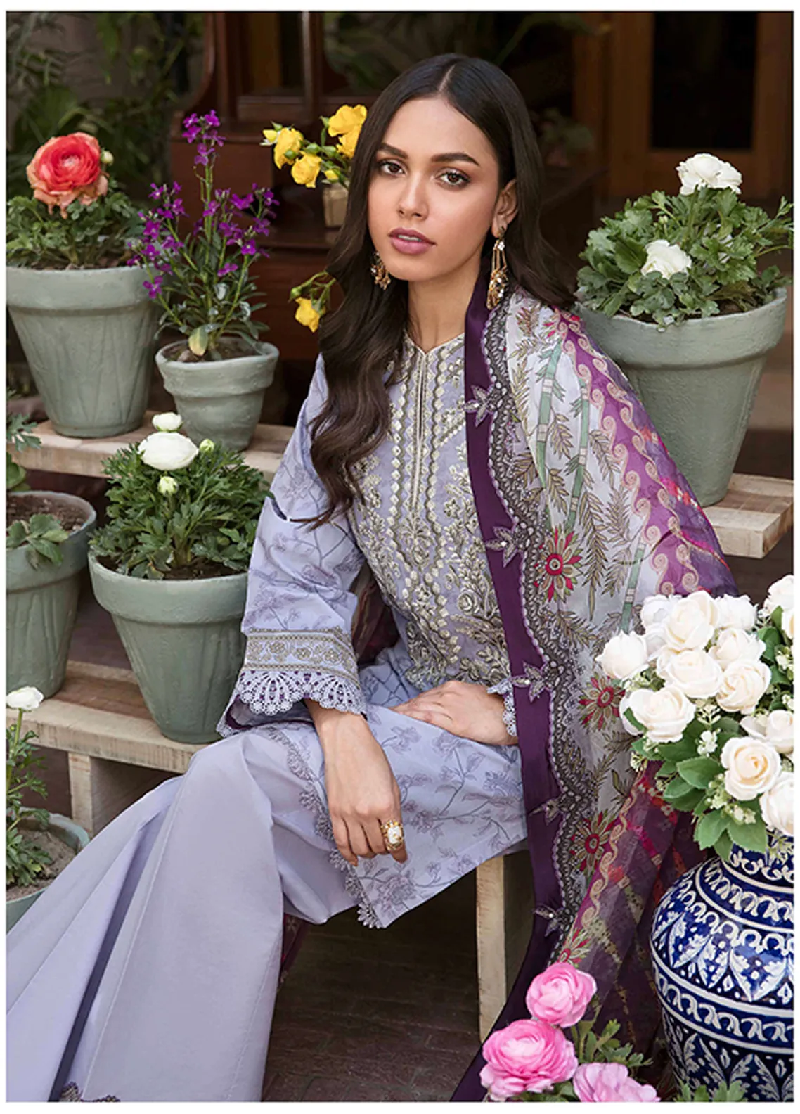 Afsanah By Seran Embroidered Lawn Unstitched 3 Piece Suit - 02