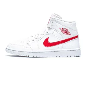 Air Jordan 1 Mid 'White/University Red'