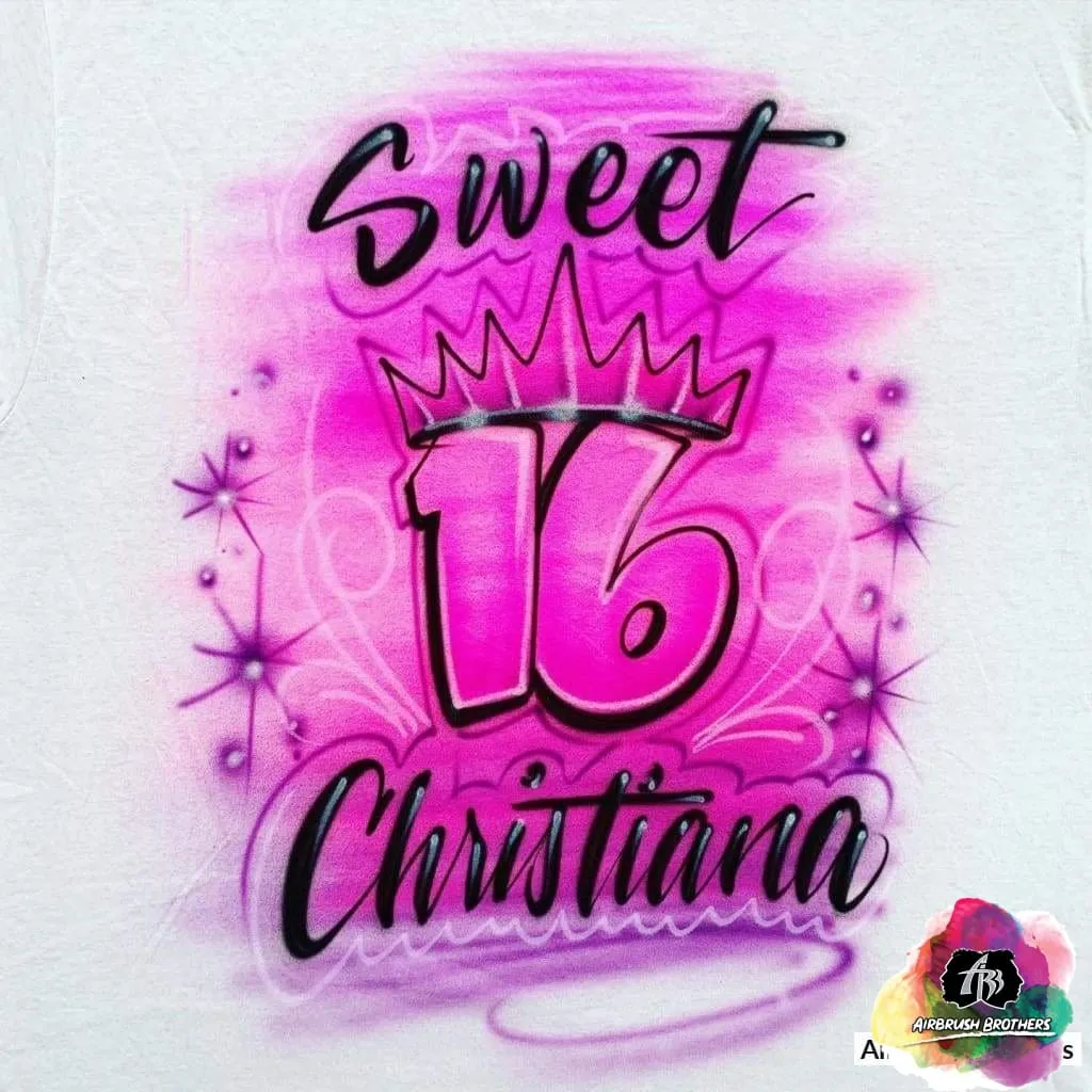 Airbrush Sweet 16 Design