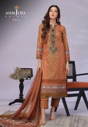 AJBP-37 Designers Stitched EMBROIDERED LAWN 3-PCS