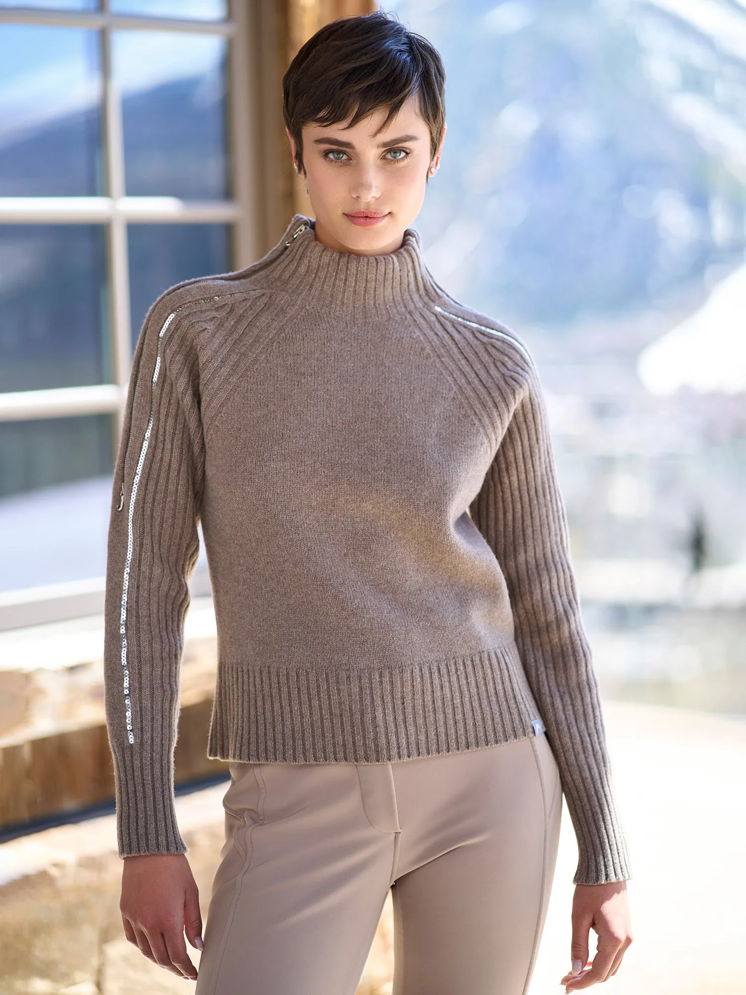 Amber Mock Neck Ski Sweater