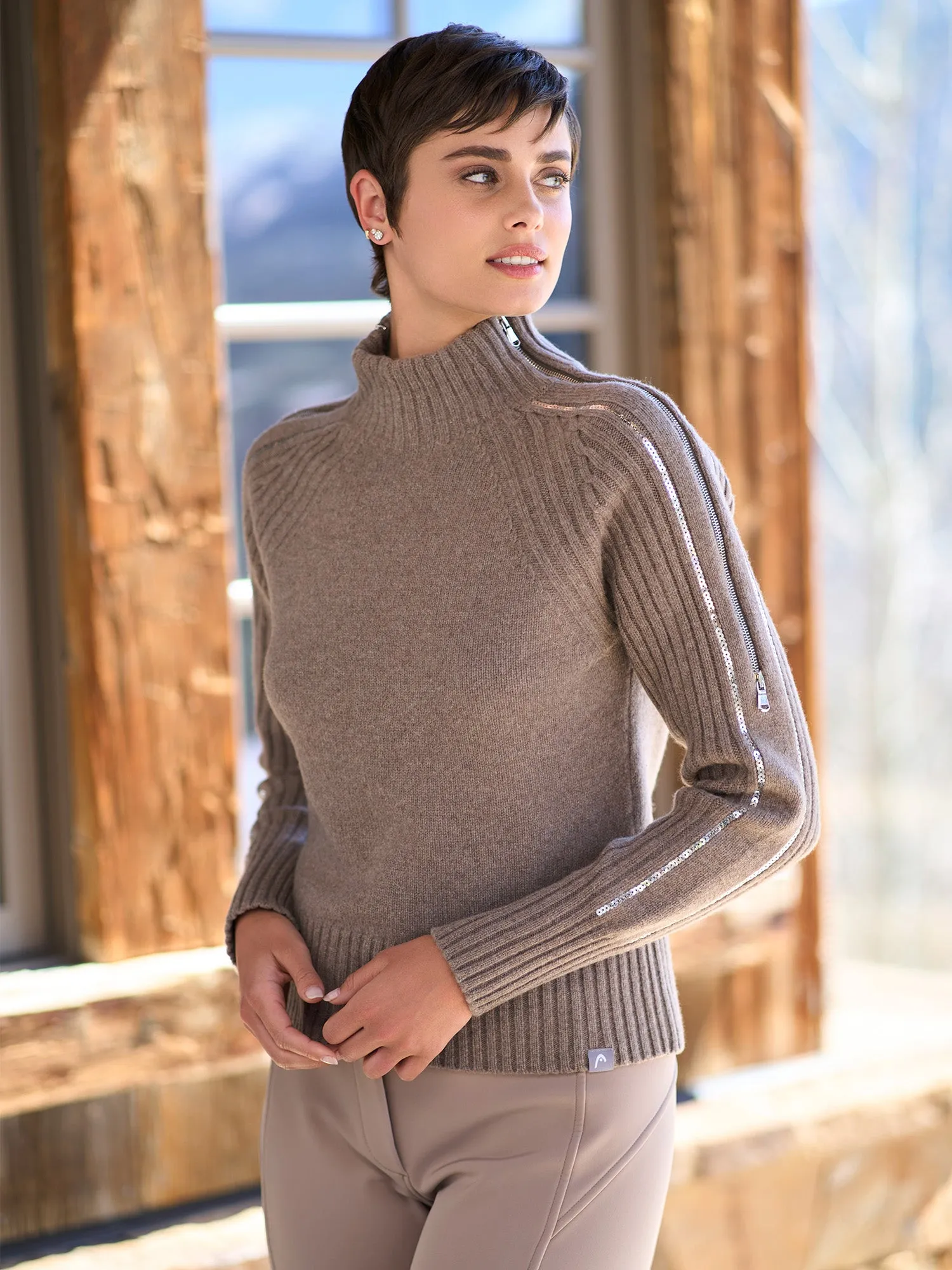 Amber Mock Neck Ski Sweater