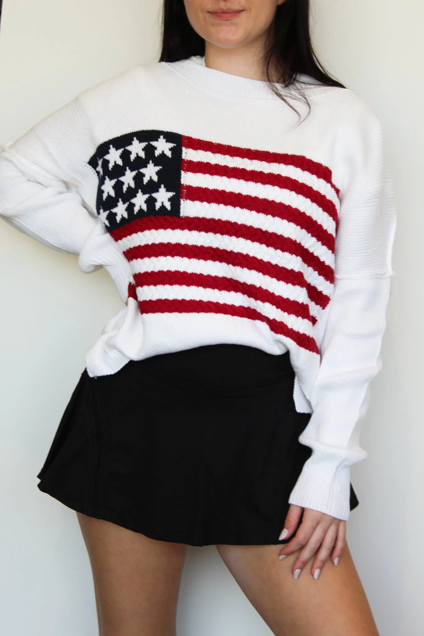 American Flag Knit Sweater