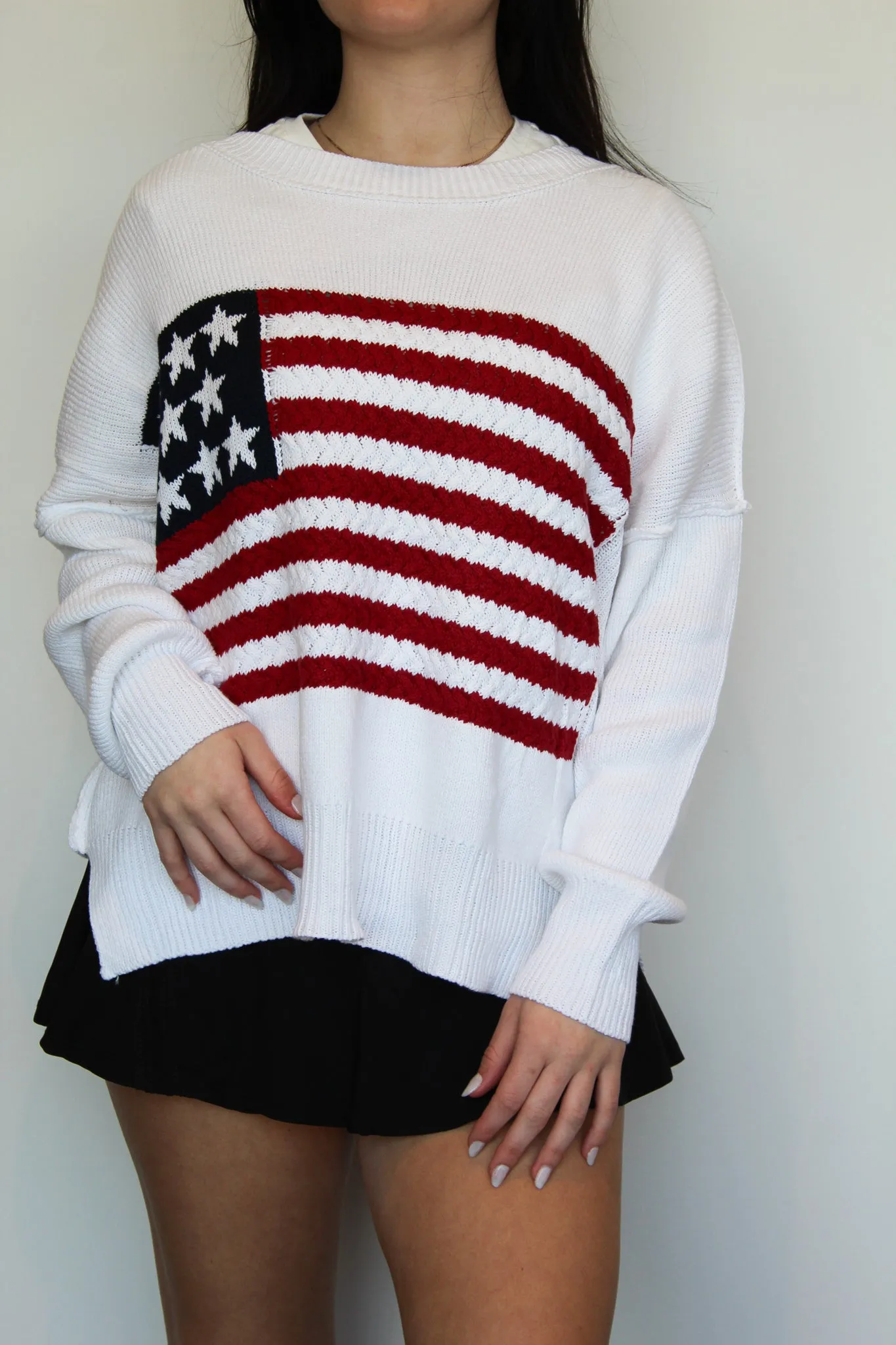 American Flag Knit Sweater