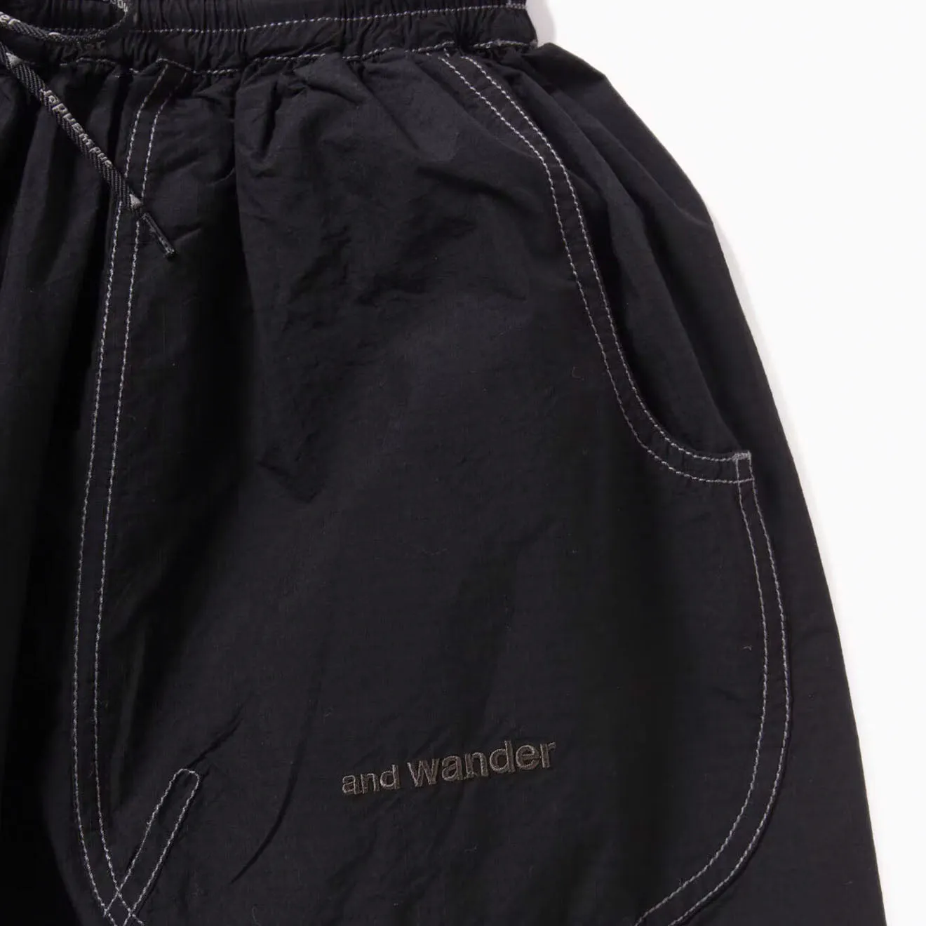 And Wander Womens C/N Rip Skirt Black