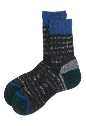 And Wander Wool Socks - Charcoal