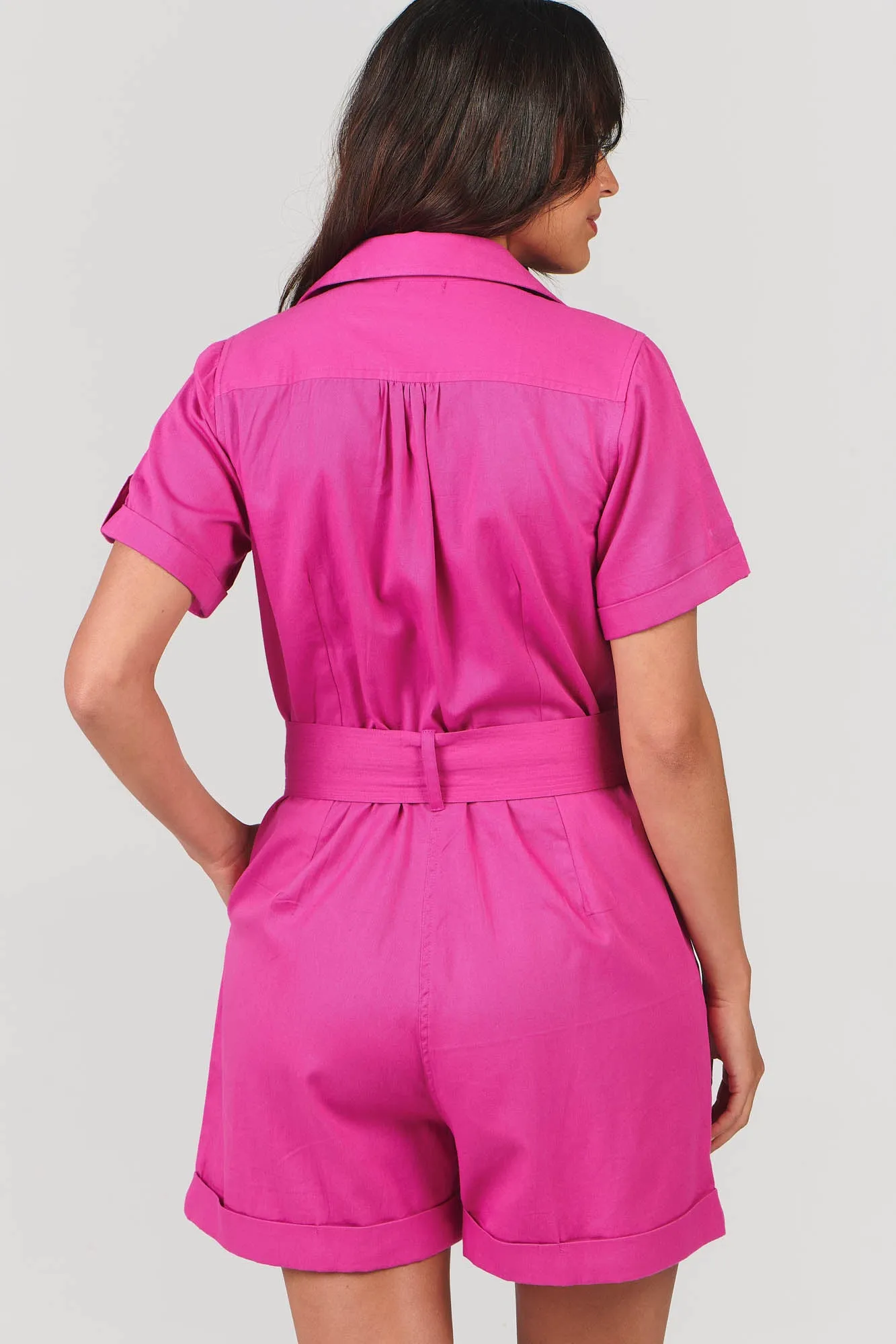 Angie Playsuit Fuchsia Pink