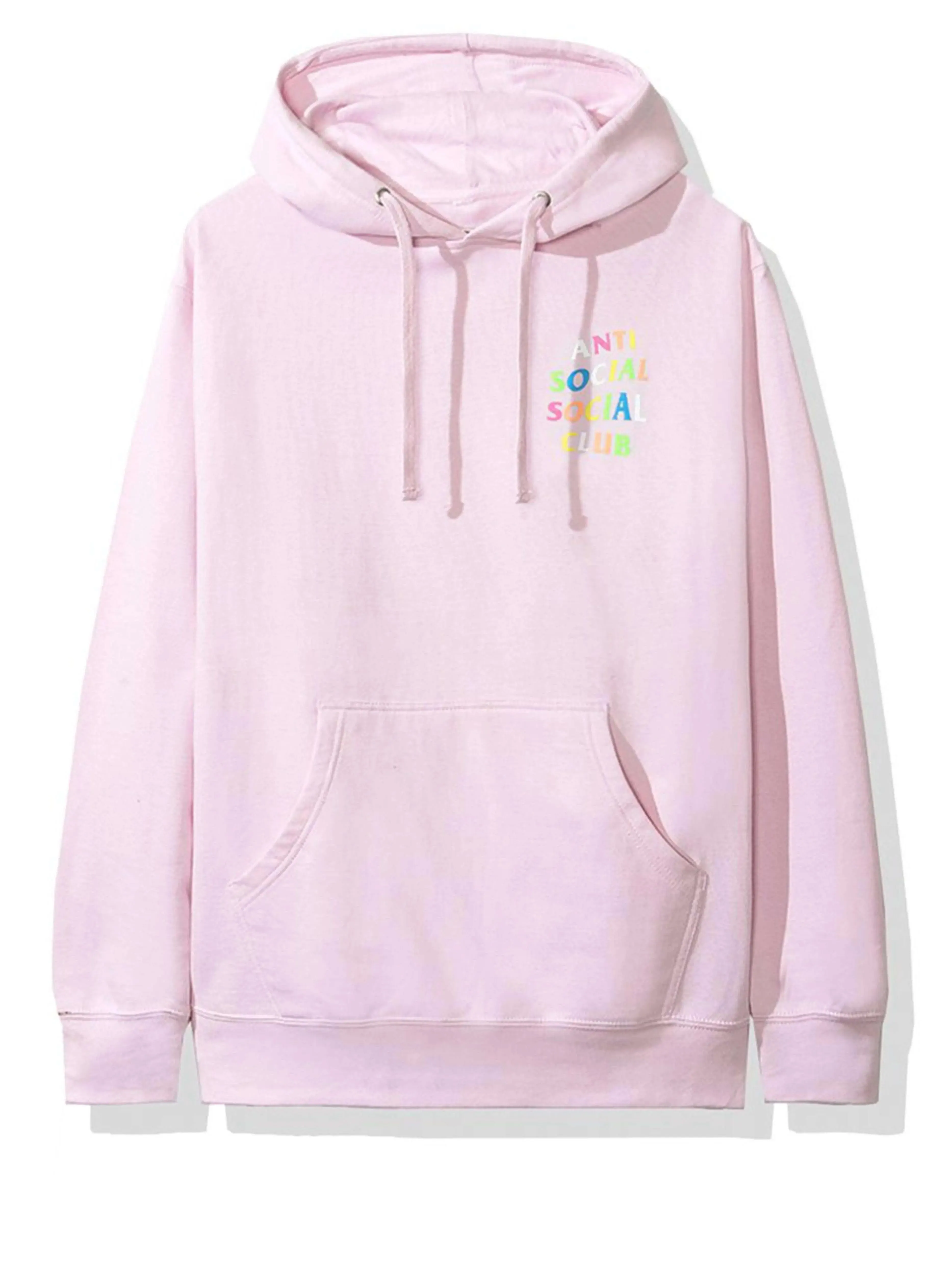 Anti Social Social Club Kkoch Rainbow Hoodie Frantic Pink