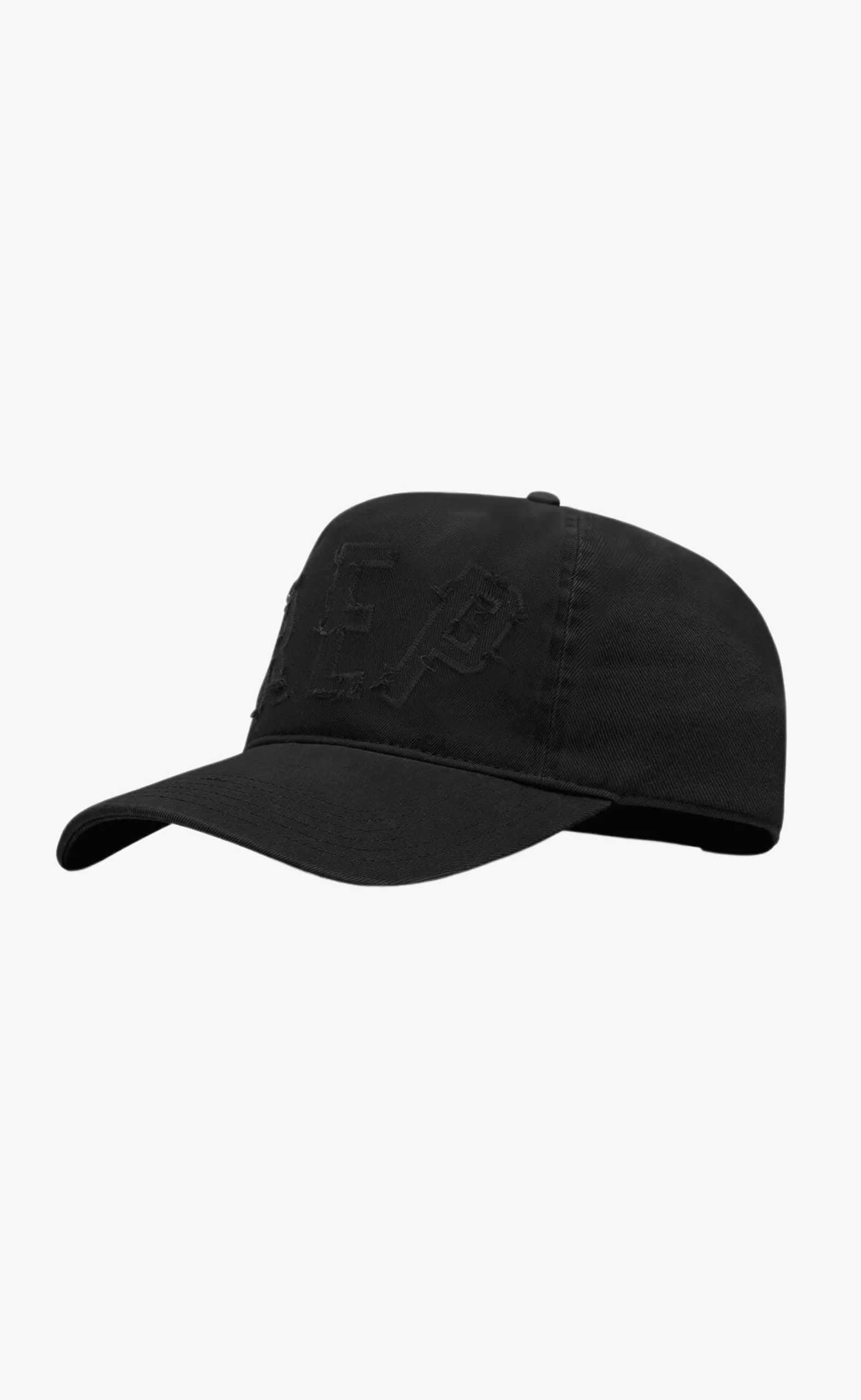 APPLIQUE R JET BLACK HAT