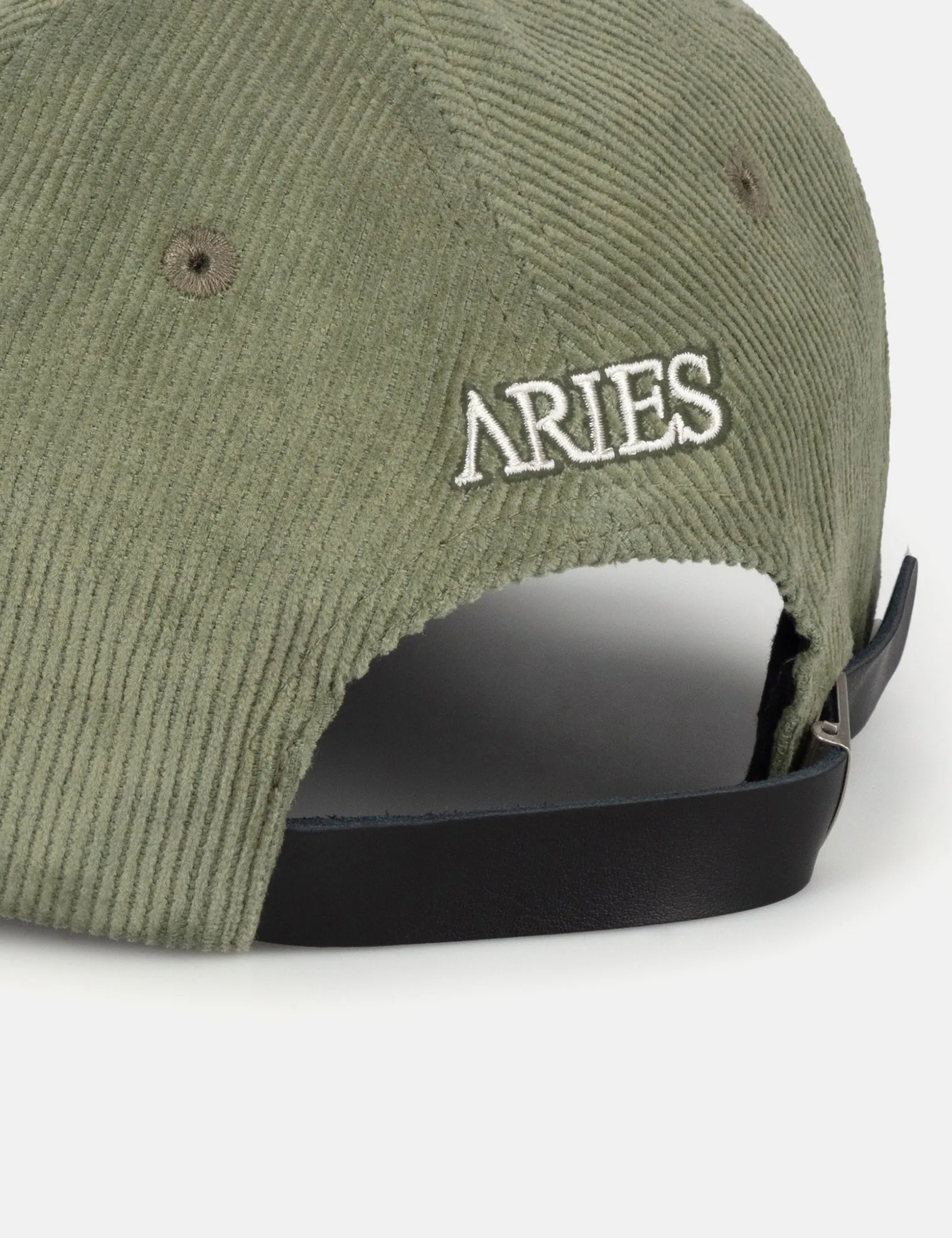 Aries Mini Problemo Corduroy Cap - Khaki Green