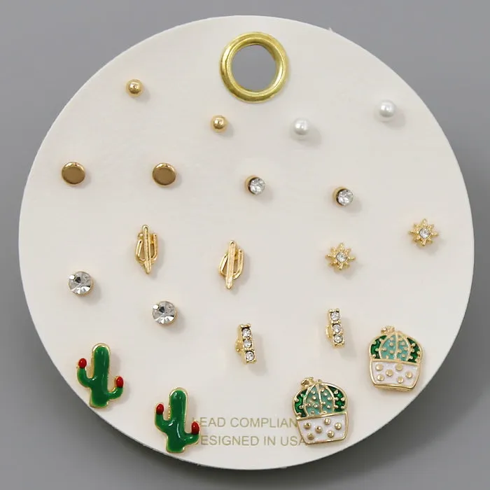 Assorted Stud Earring Set