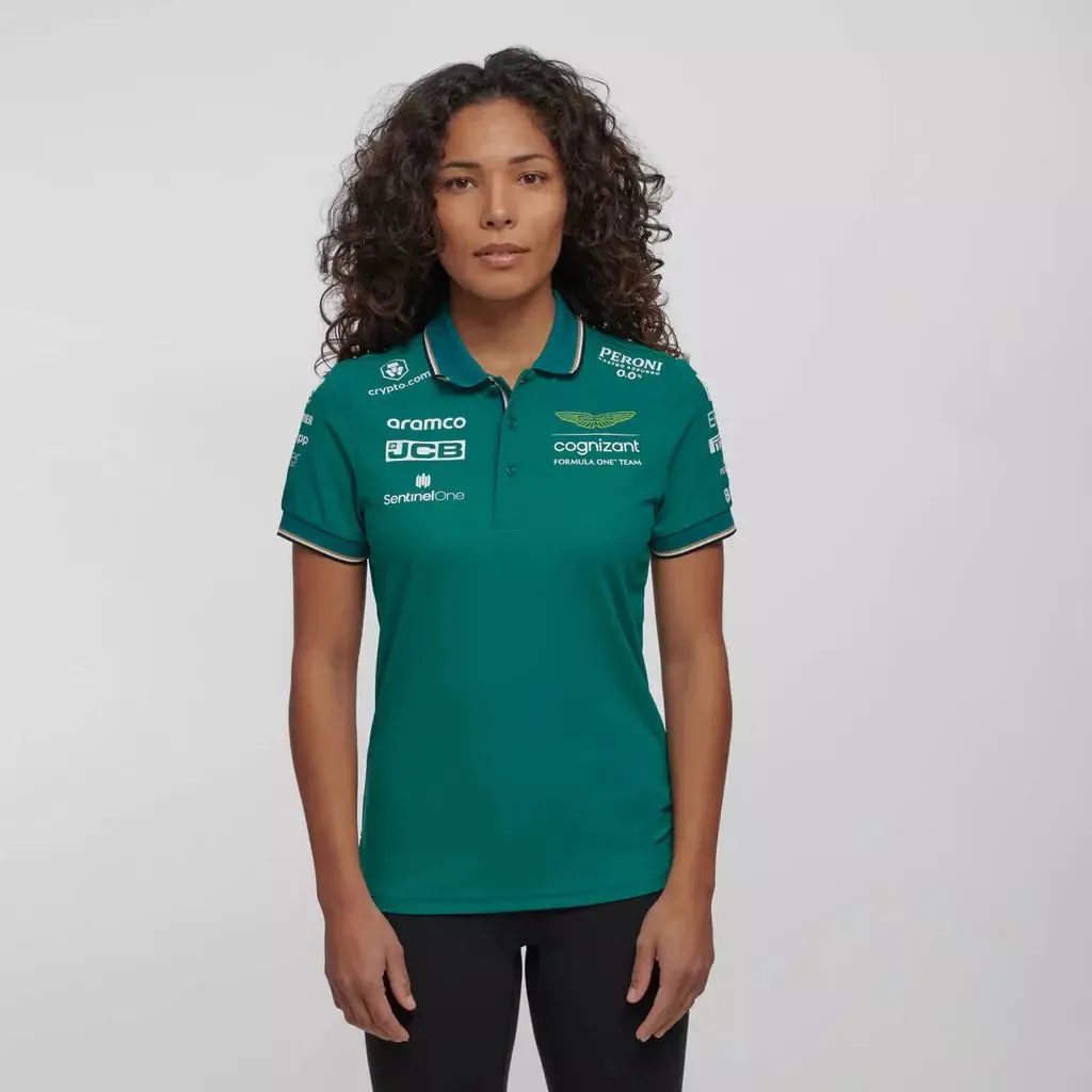 Aston Martin Cognizant F1 2023 Women's Team Polo Shirt- Green