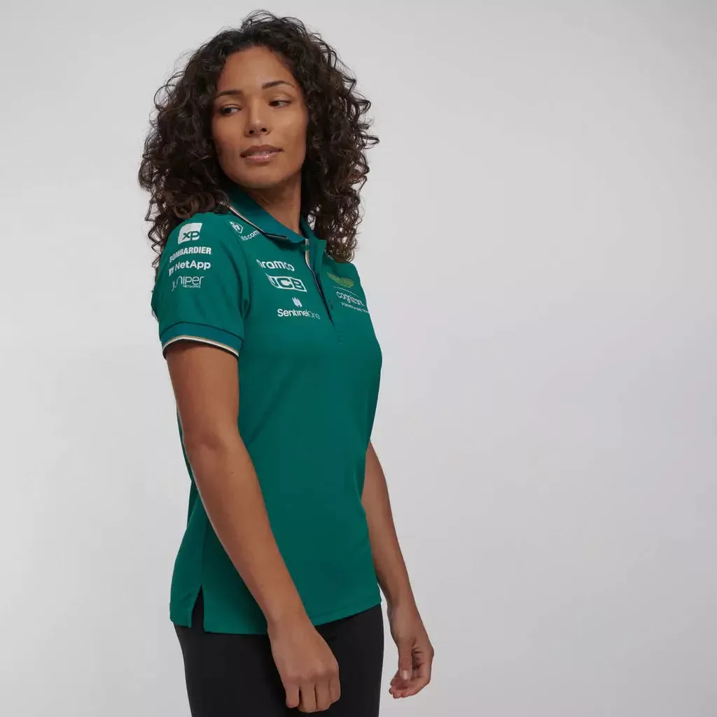 Aston Martin Cognizant F1 2023 Women's Team Polo Shirt- Green