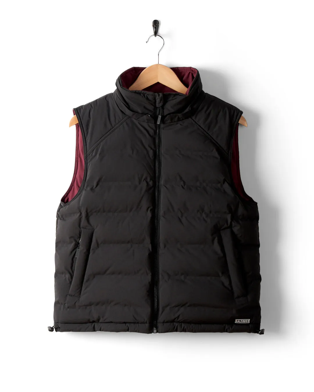 Astra - Womens Reversible Gilet - Black/Burgundy