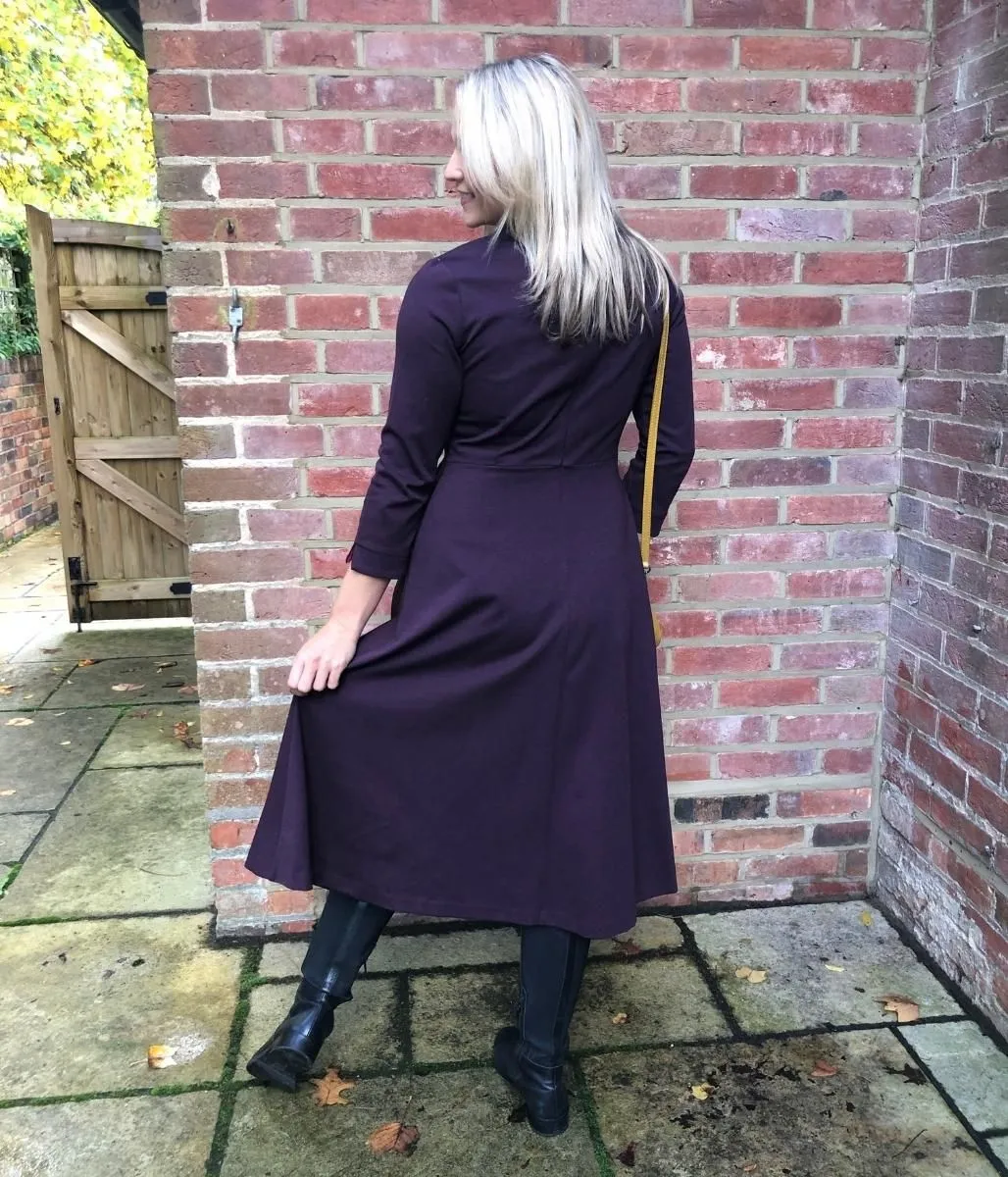 Aubergine Nerissa Fit & Flare Dress