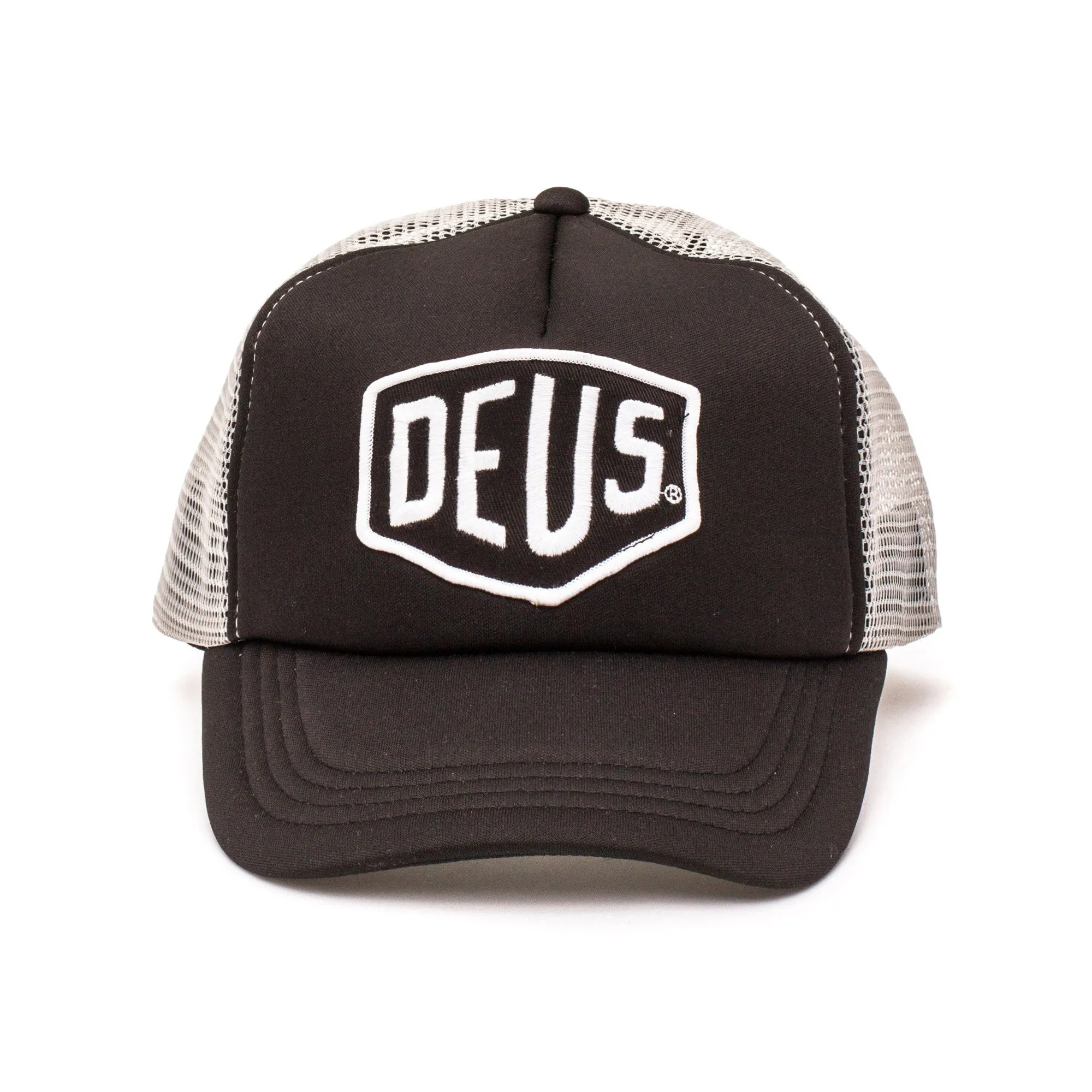 Baylands Trucker Hat - Black-Grey w/ Grey Mesh