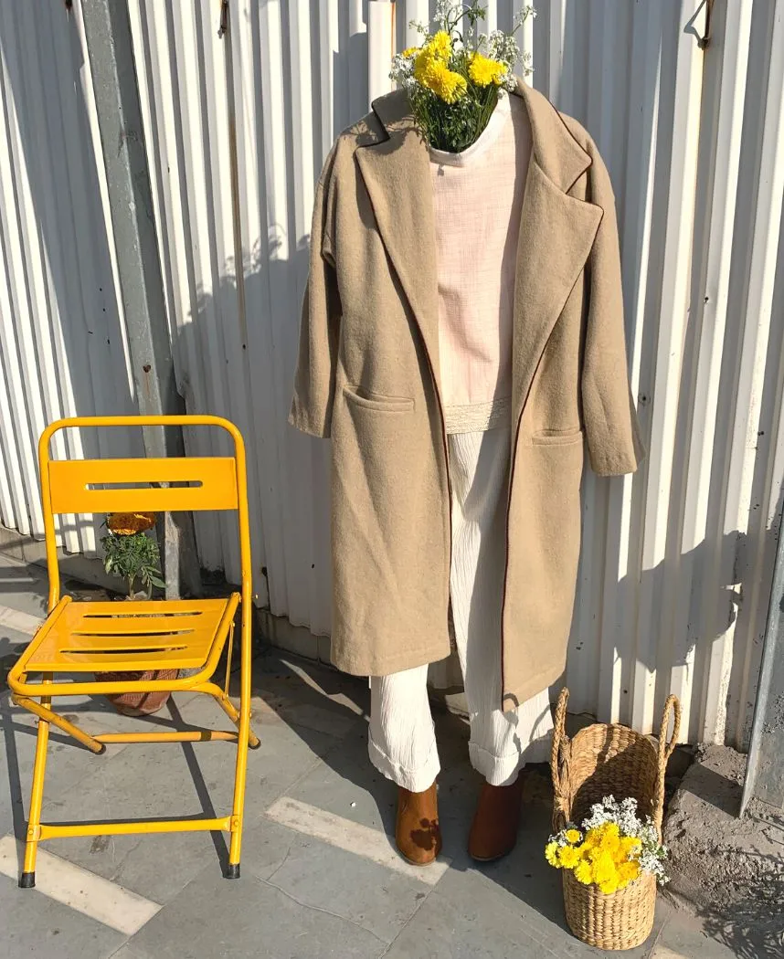 Beige Overcoat