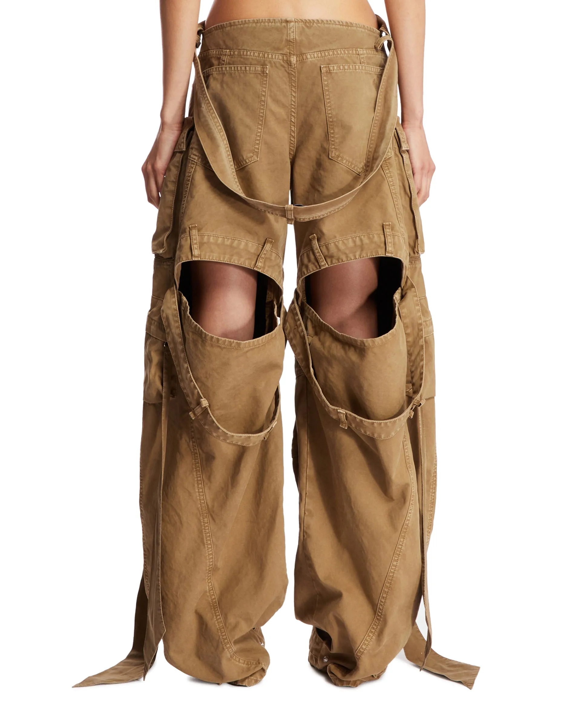 Beige Overside Cargo Pants