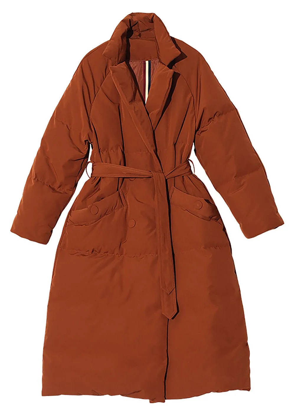 Belted Puffer Down Coat