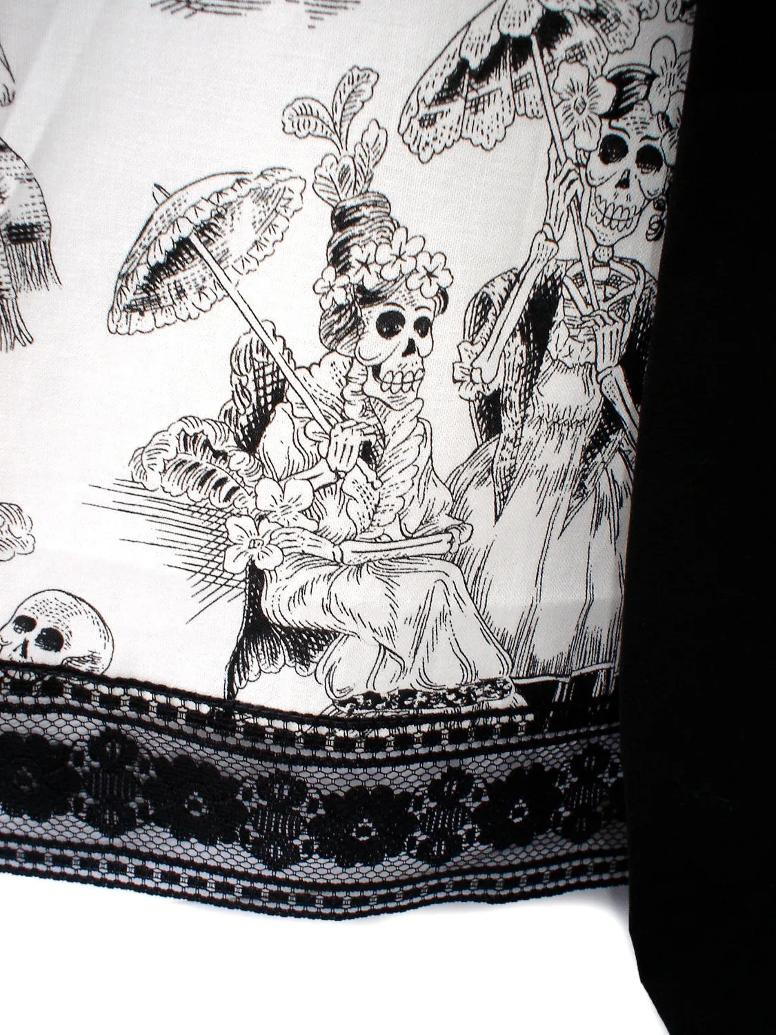 Black and White Day Of The Dead Inspired Skirt #S-TH720