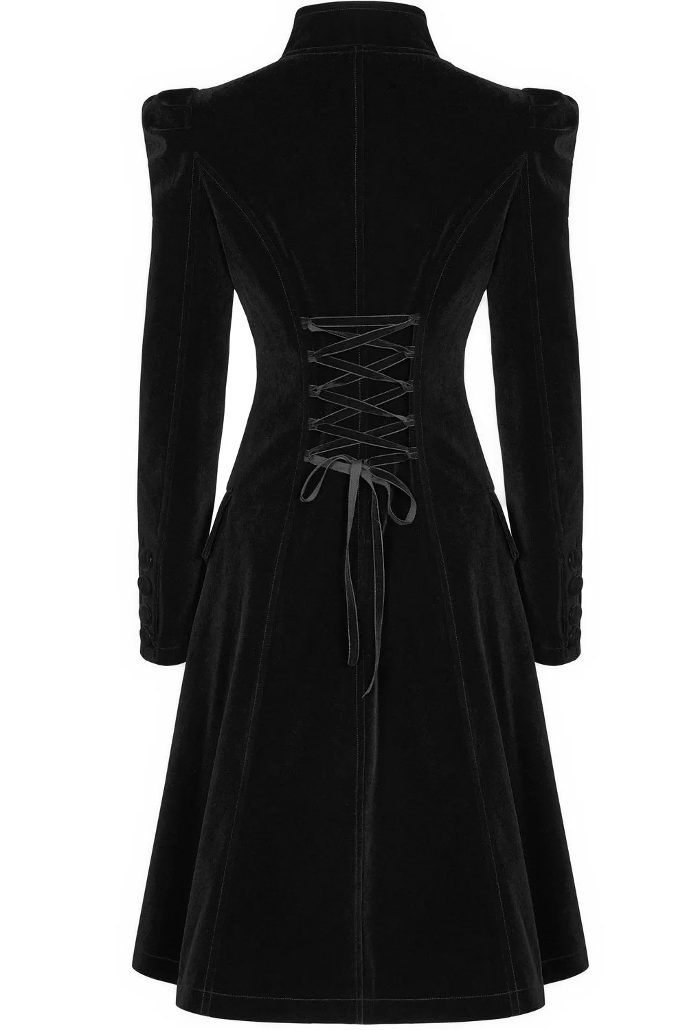 Black Dahlia Velvet Coat [BLACK]