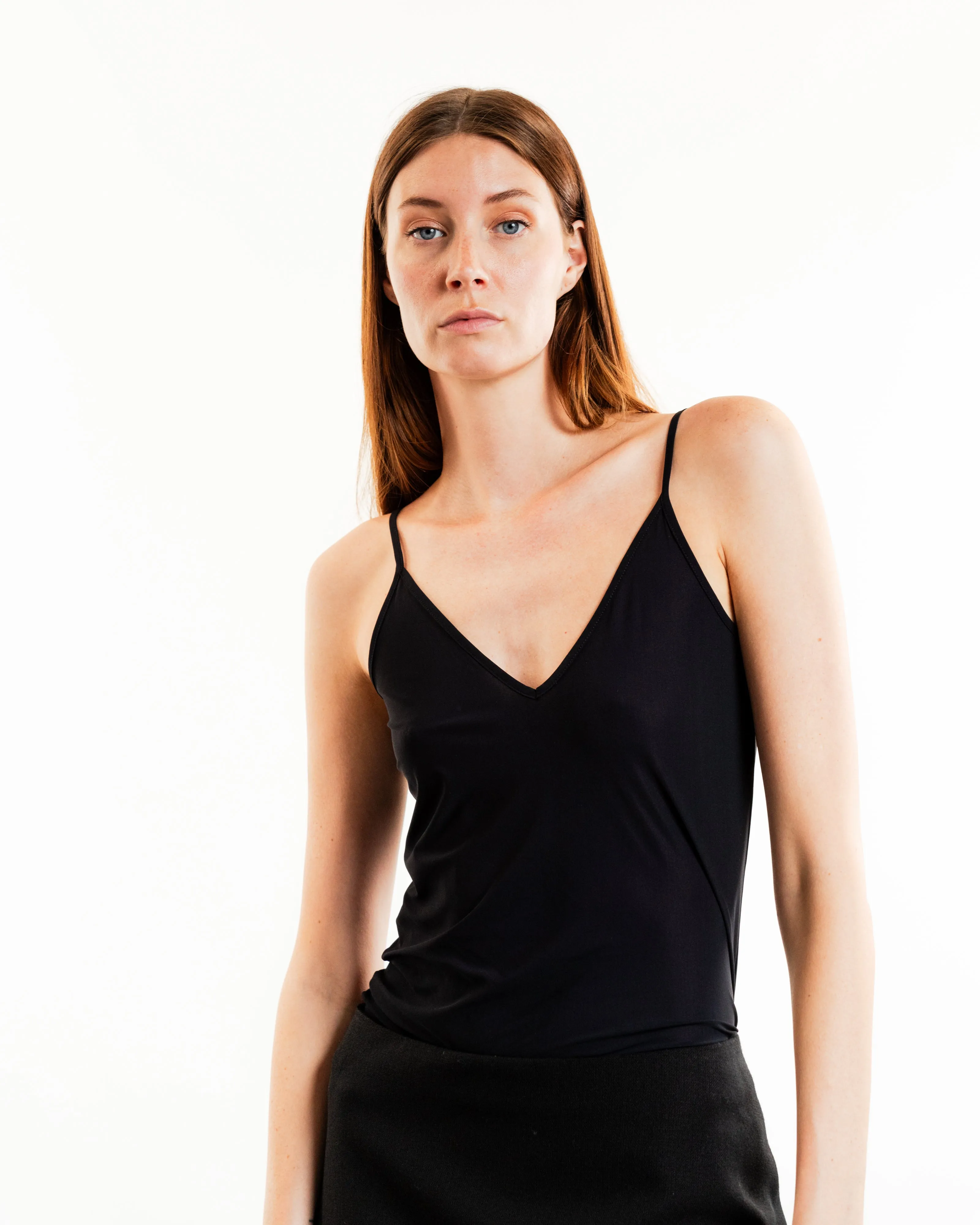 Black  "V" Neck Slip Top