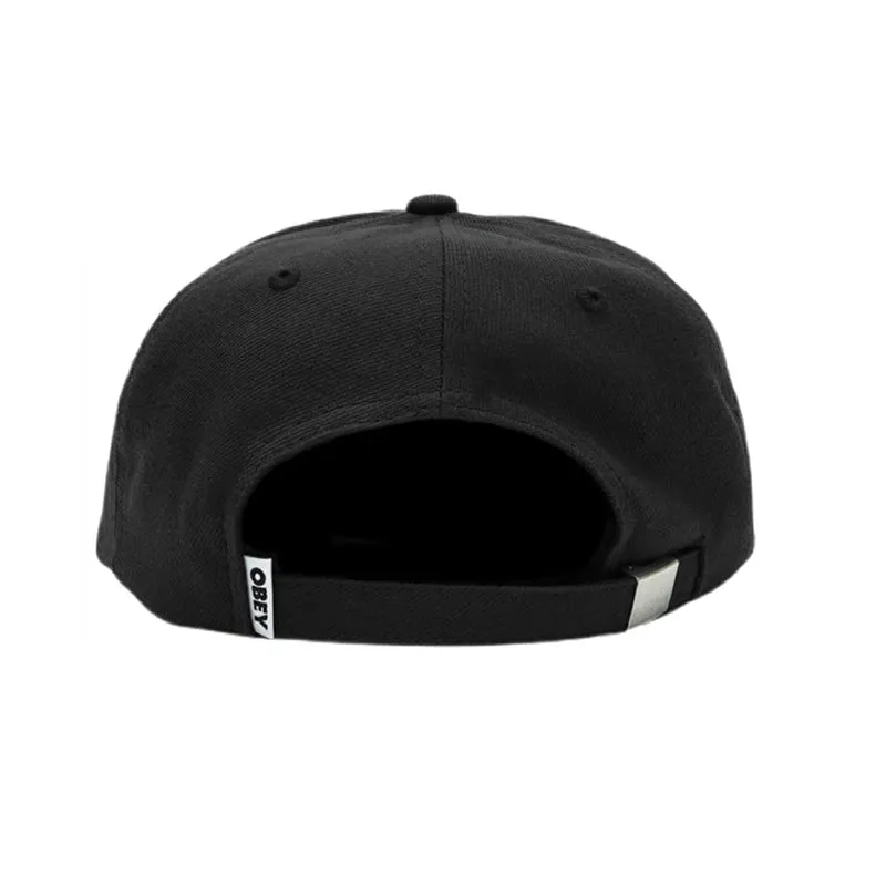 Bold  6 Panel Cap - black