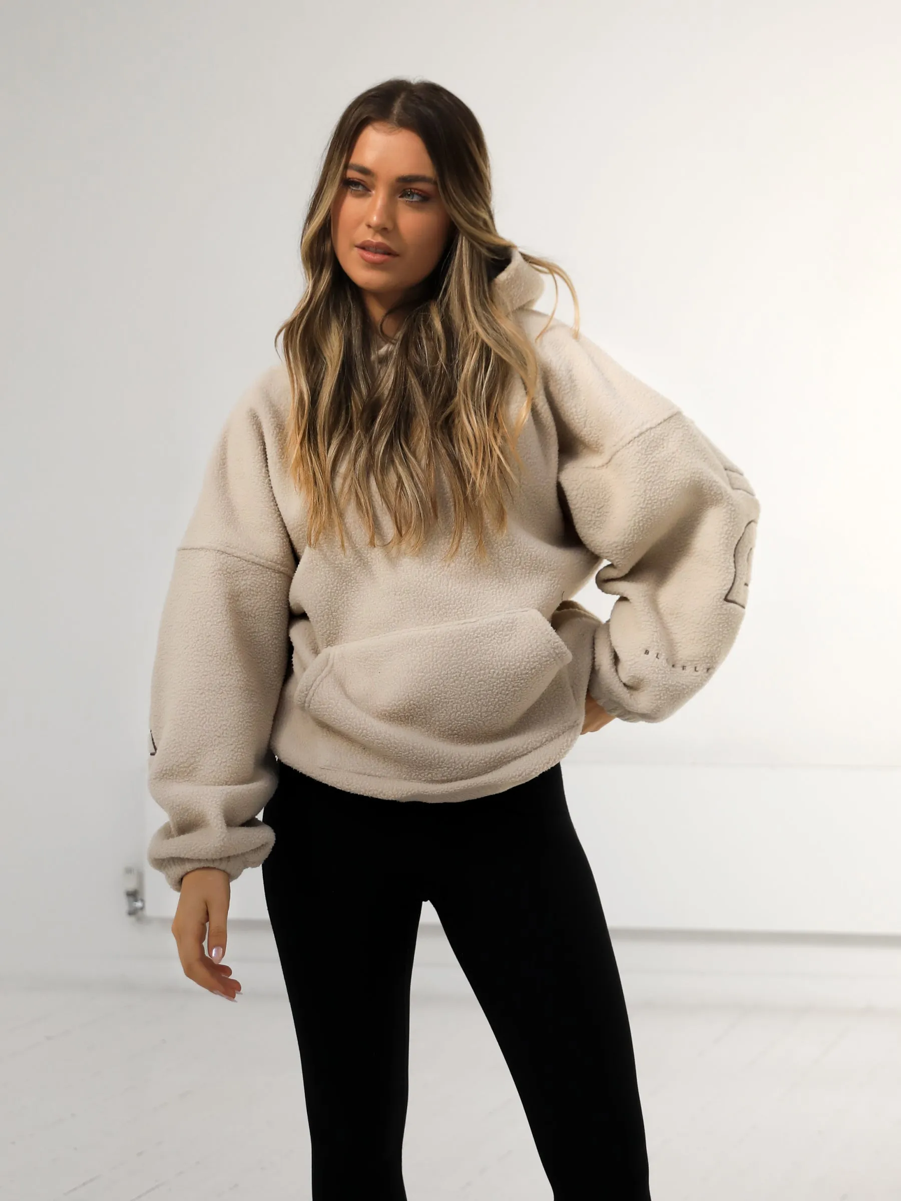 Borg Isabel Oversized Hoodie - Tan